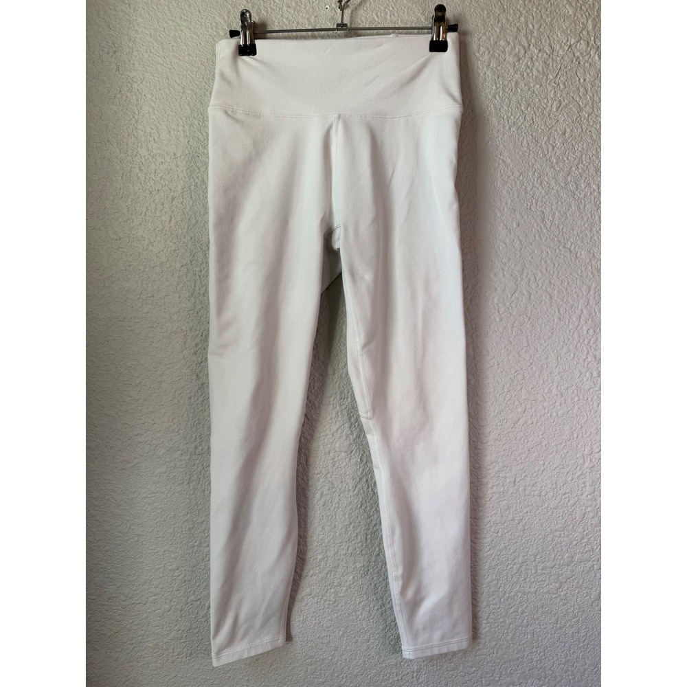 Fabletics PowerHold Kessler High Waisted Off White Lattice Leggings Small